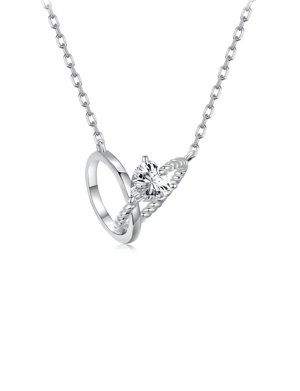Interlock Ring Pendant Necklace