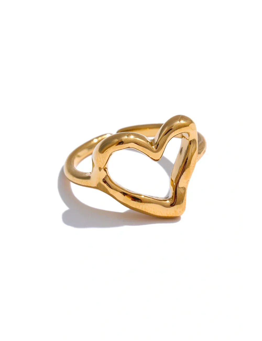 Open Heart Adjustable Ring