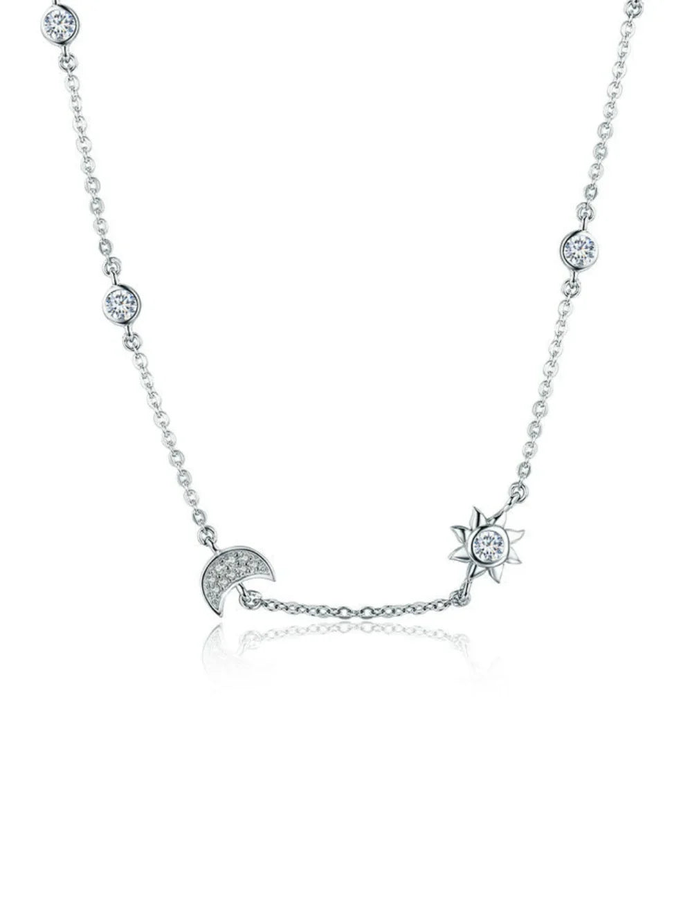 Celestial Moon Star Pendant Necklace