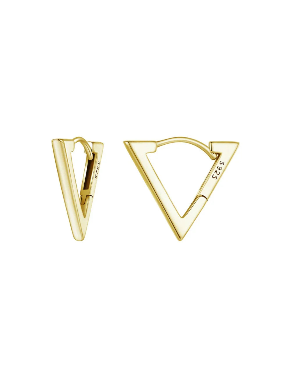 Milan Triangle Geometric Hoop Earrings