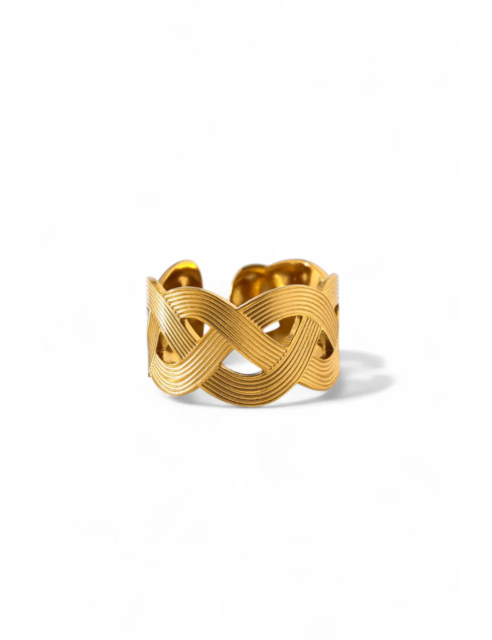 Textured Weave Adjustable Ring