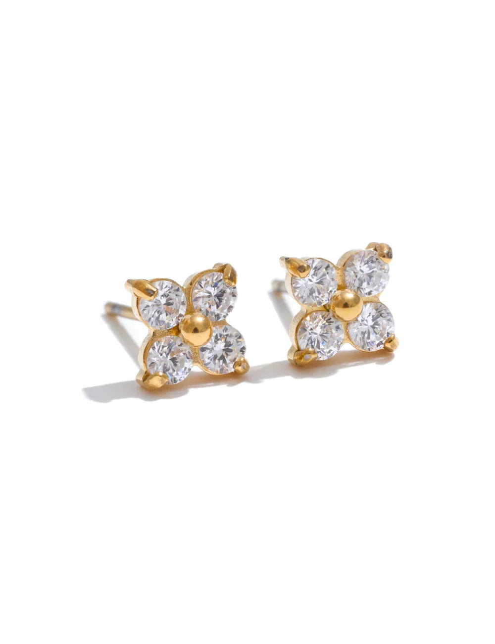 Bloom Zirconia Floral Stud Earrings