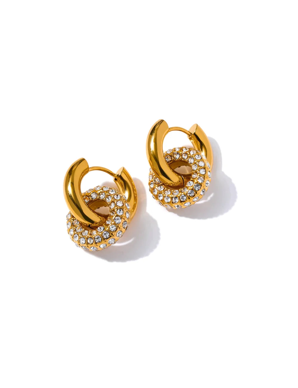 Sparkle Pavé Zirconia Hoop Earrings