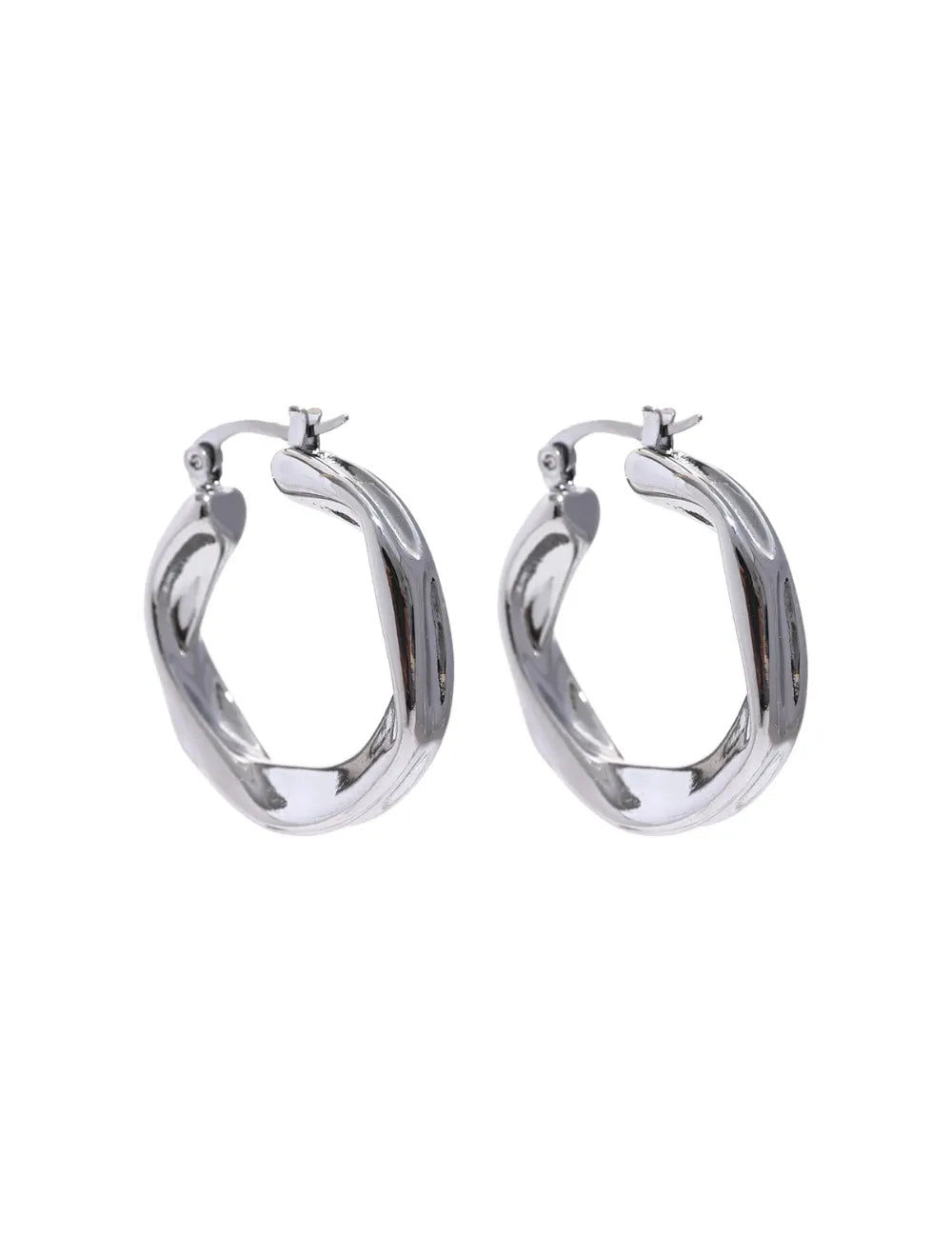 Aurelia Wavy Hoop Earrings