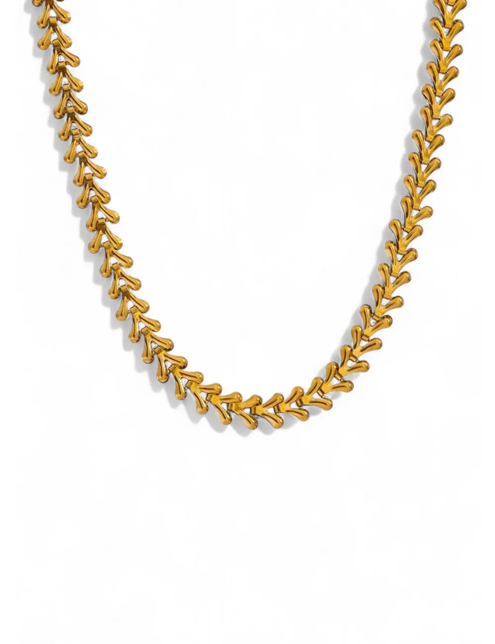 Leaf Motif Chain Necklace