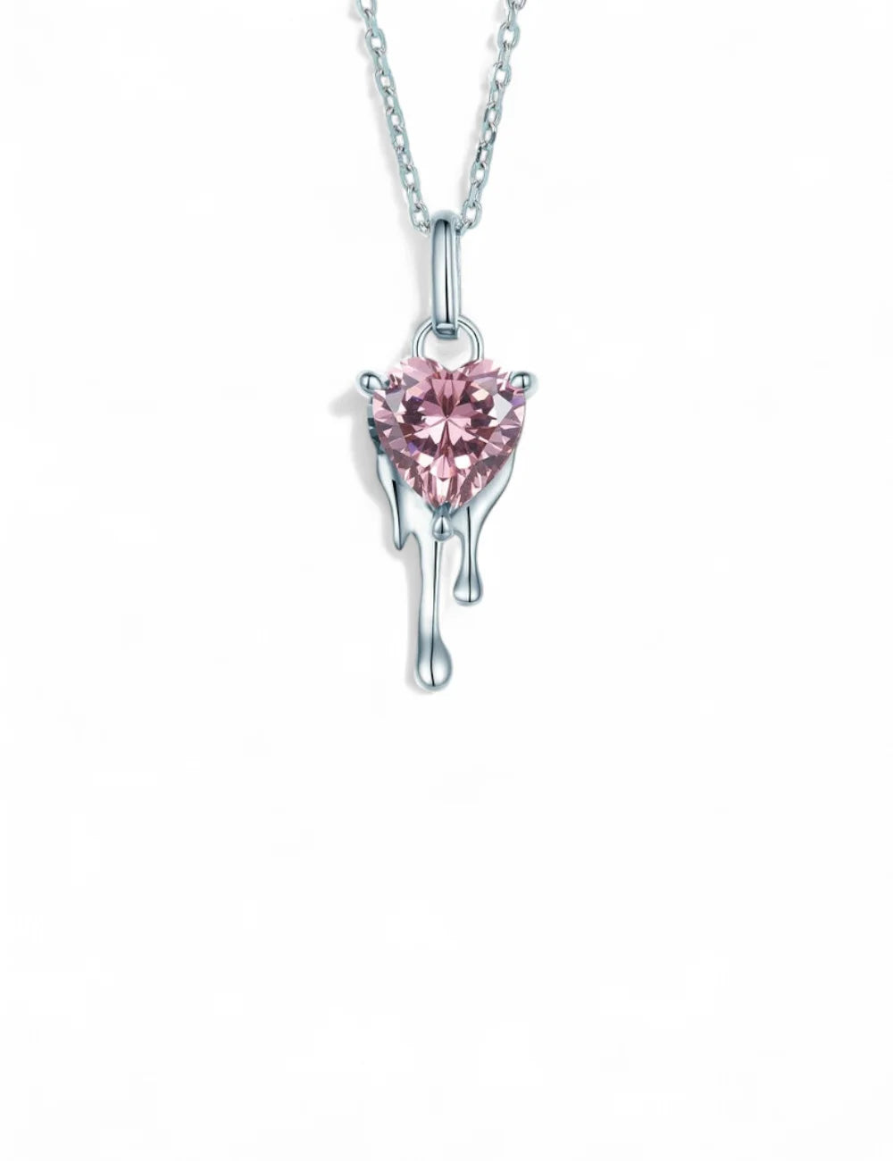 Luna Spark Heart Pendant Necklace