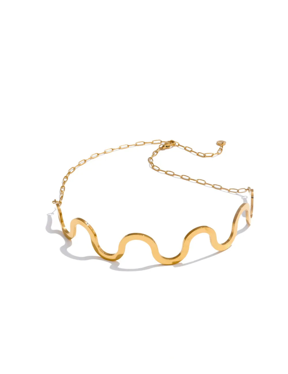 Wave Motif Choker Necklace