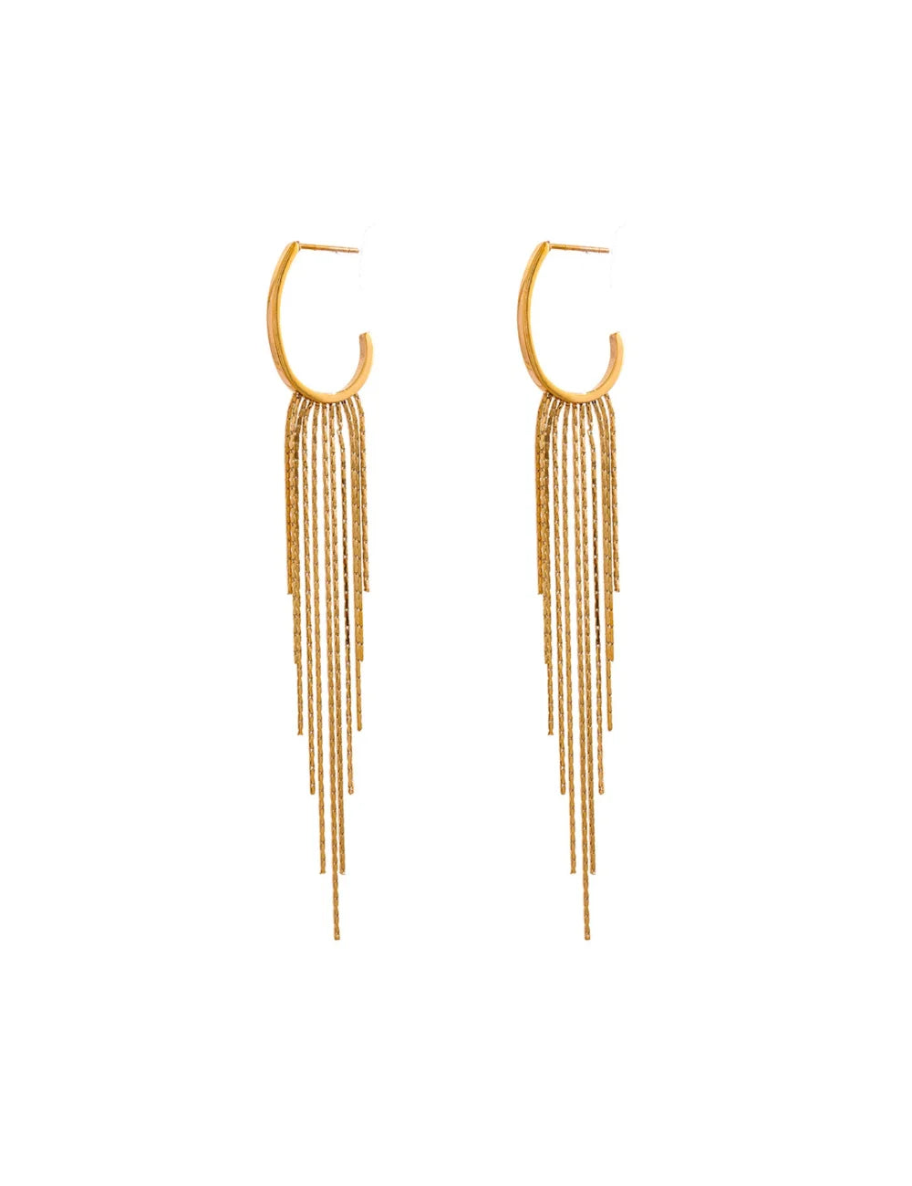 Cascade Tassel Chain Drop Earrings