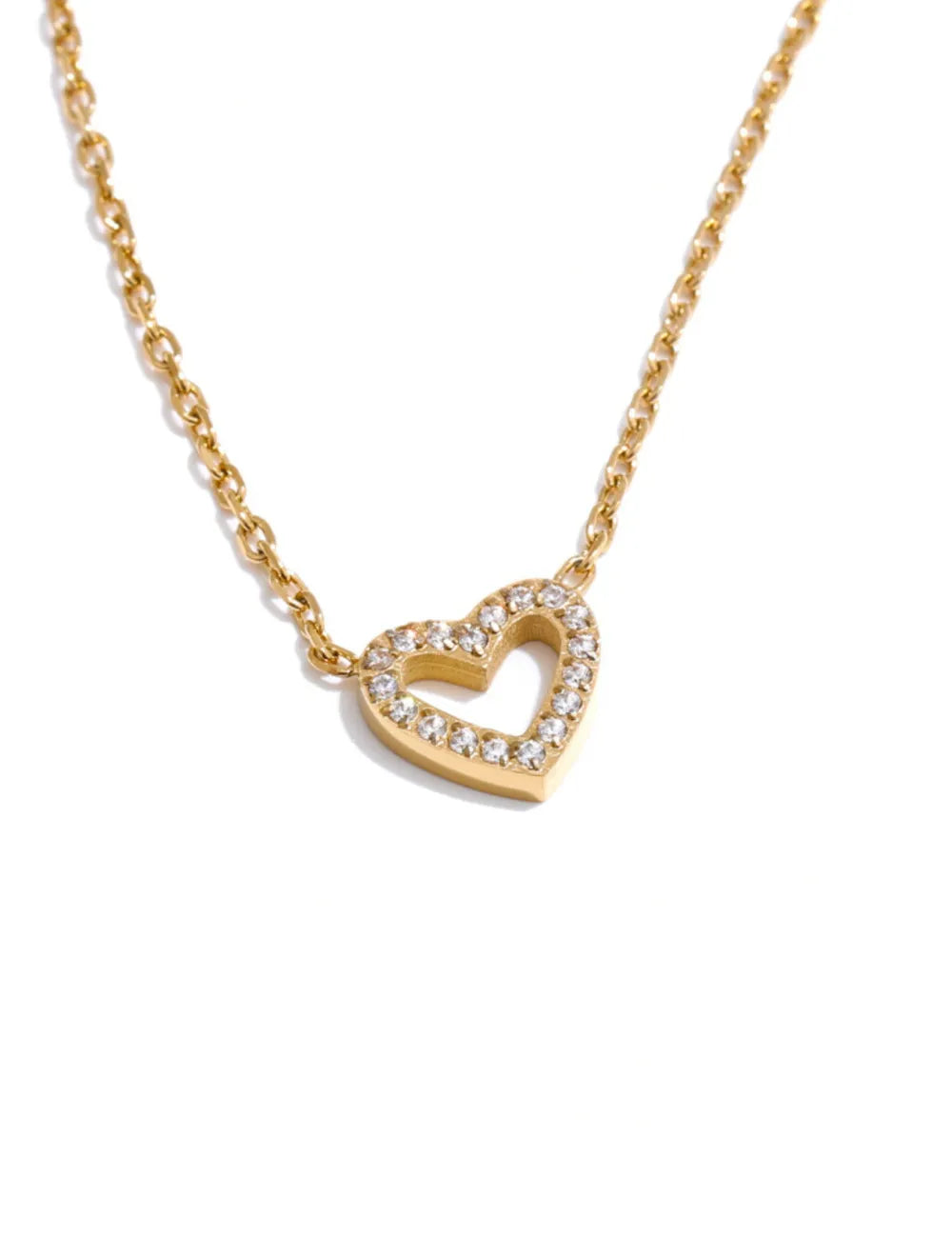 Amour Cubic Zirconia Heart Pendant Necklace