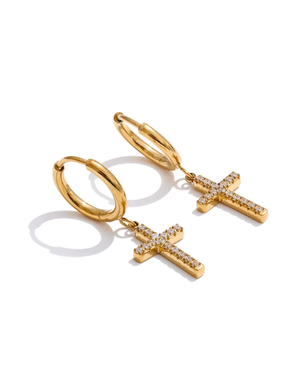 Elysian Cross Drop Earrings