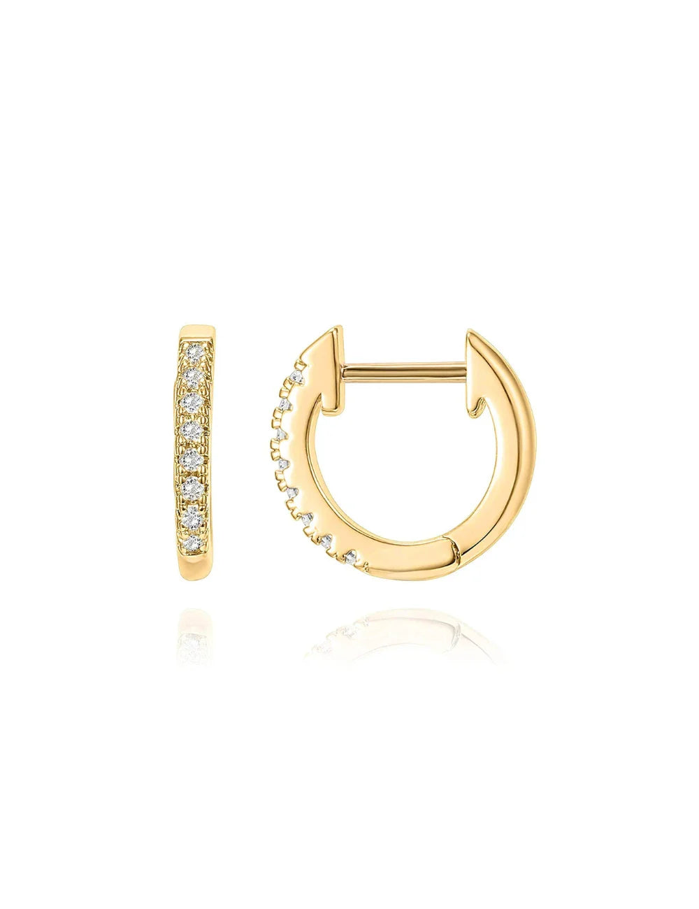 Capri Zirconia Cuff Huggie Earrings