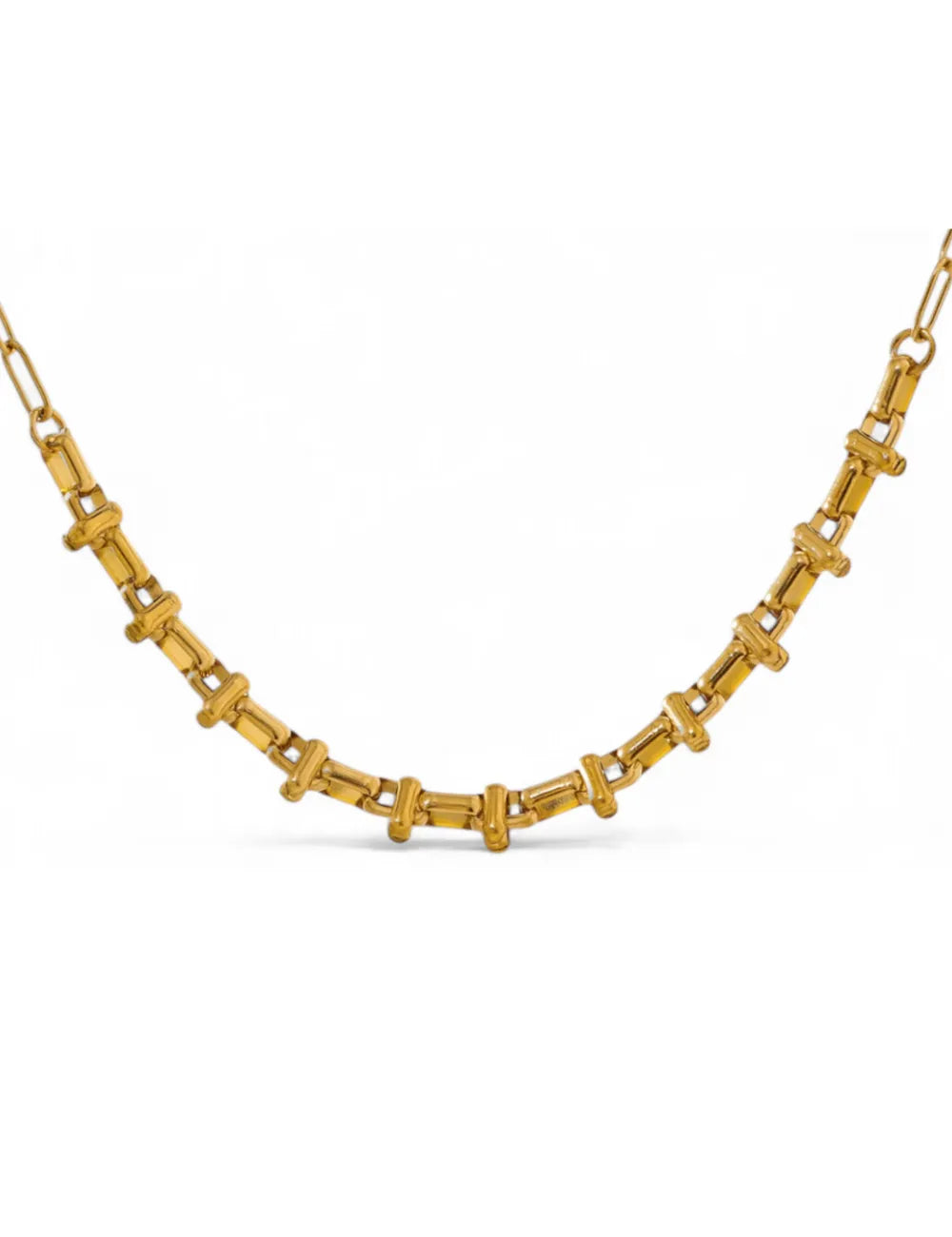 Geometric Link Chain Necklace