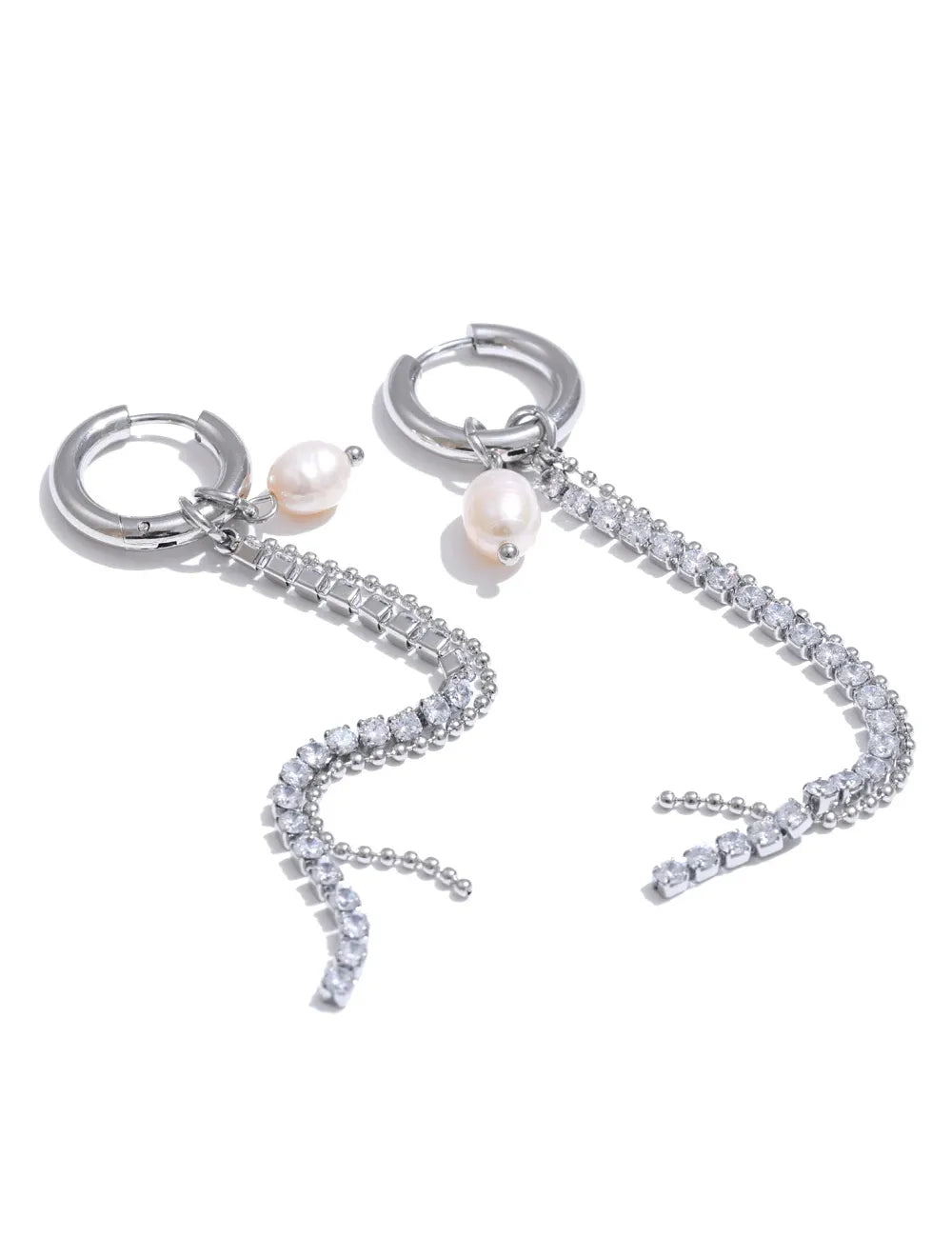 Celeste Pearl Tassel Drop Earrings