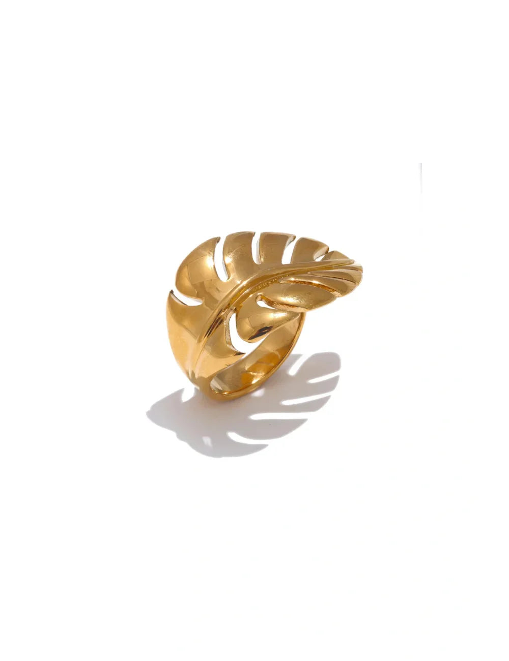 Leaf Silhouette Statement Ring