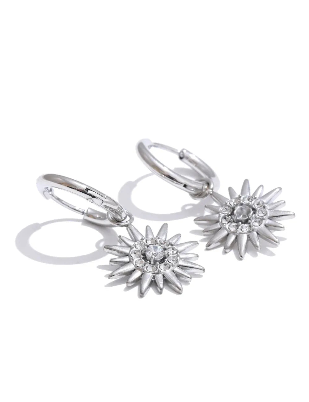Solara Sun Drop Hoop Earrings