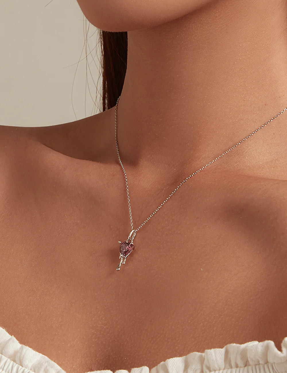 Luna Spark Heart Pendant Necklace