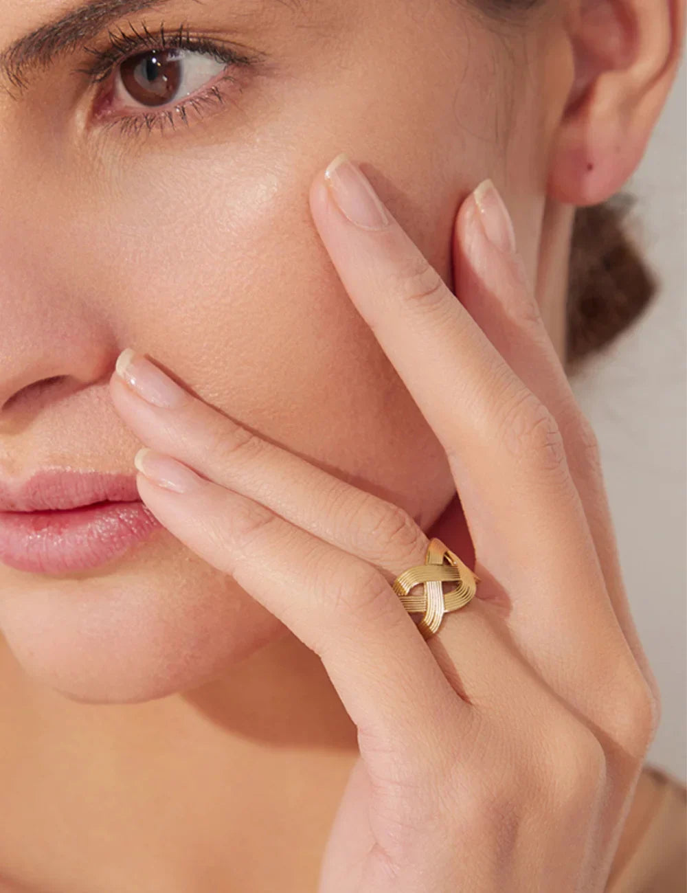 Textured Weave Adjustable Ring