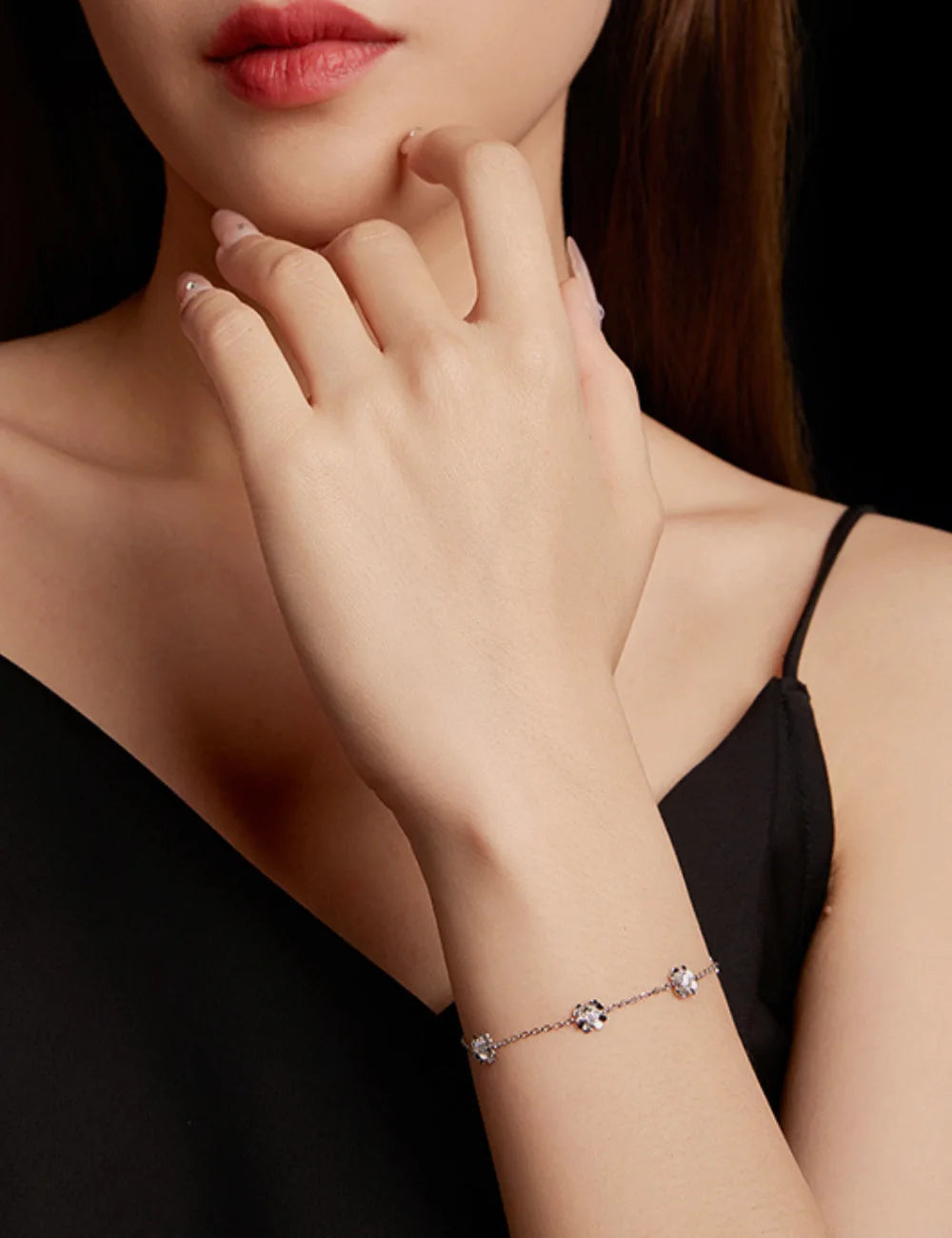 Lucky Clover Moissanite Chain Bracelet