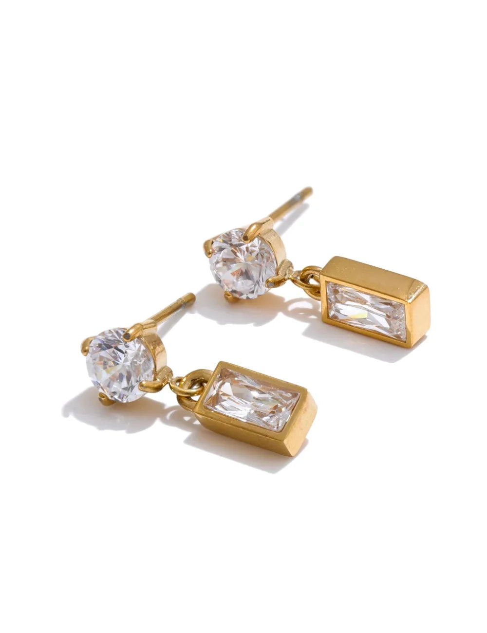 Seoul Linear Rectangle Drop Earrings