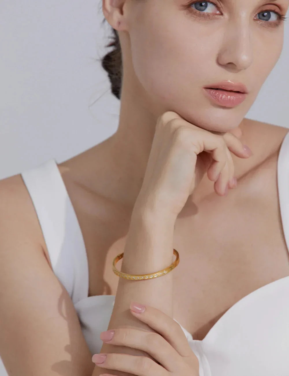 Prism Cubic Zirconia Geometric Bangle