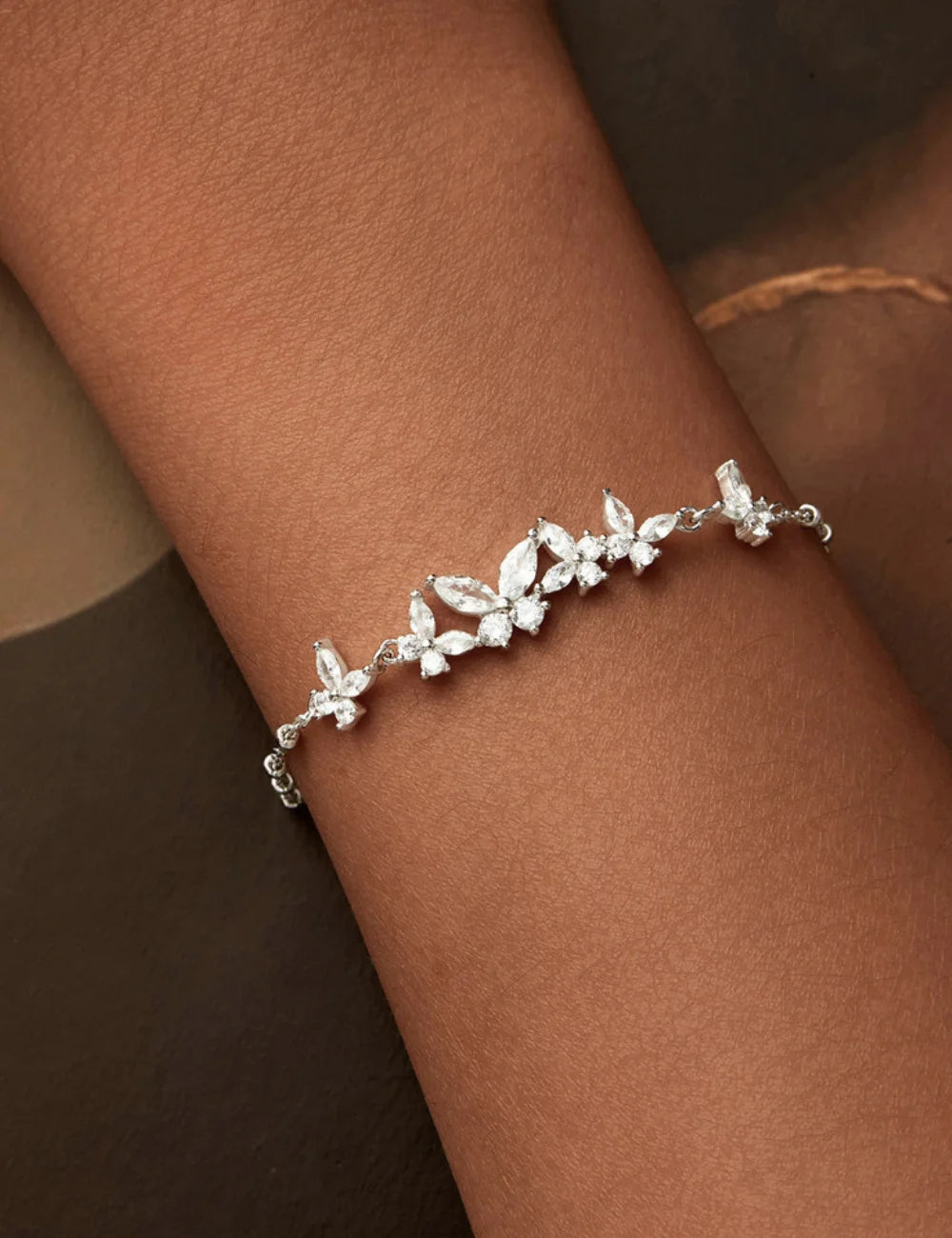 Luna Dancing Butterfly Pave Bracelet