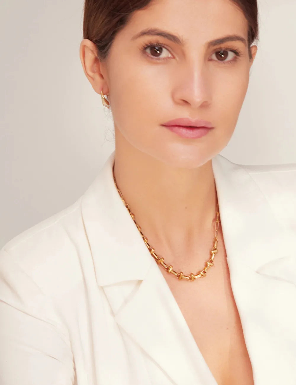 Geometric Link Chain Necklace