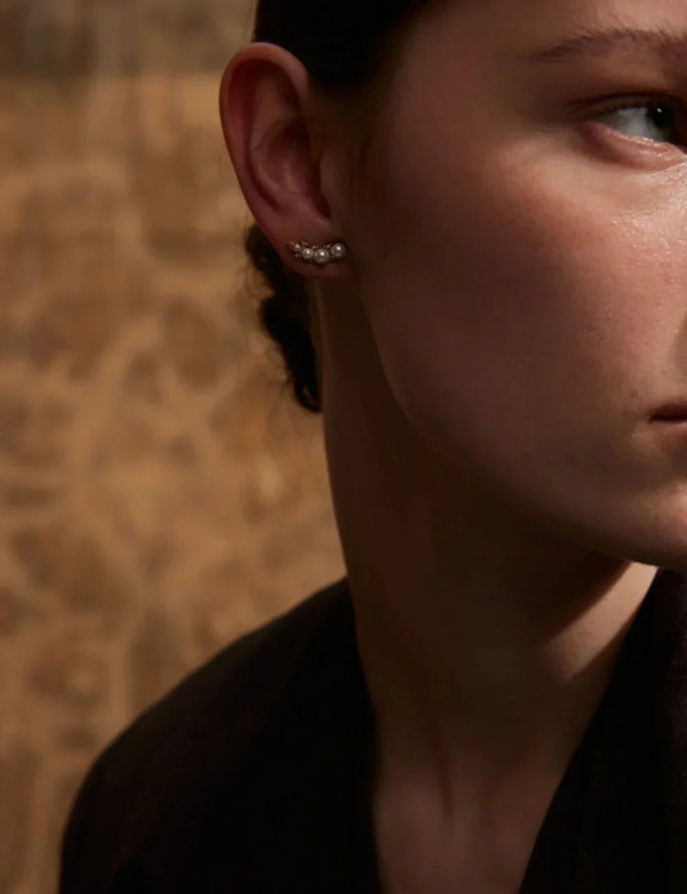 Lumina Pearl Zircon Climbing Studs