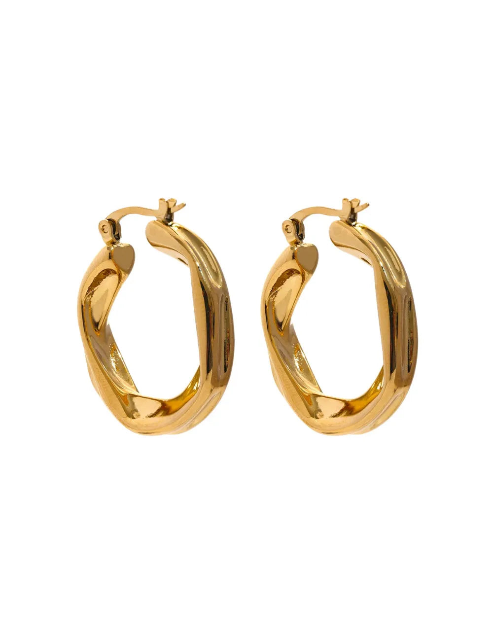 Aurelia Wavy Hoop Earrings