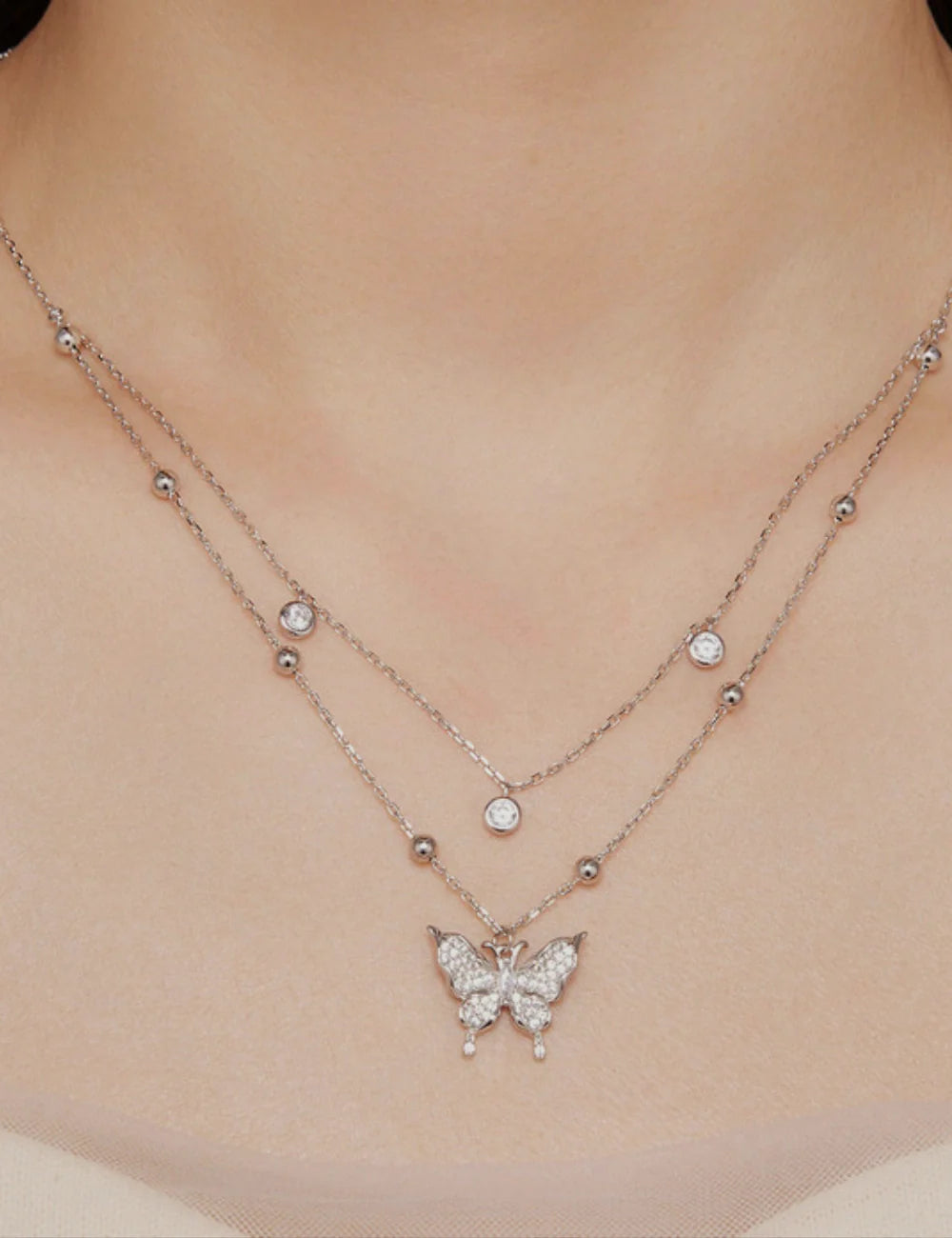 Papillon Double Layer Butterfly Necklace