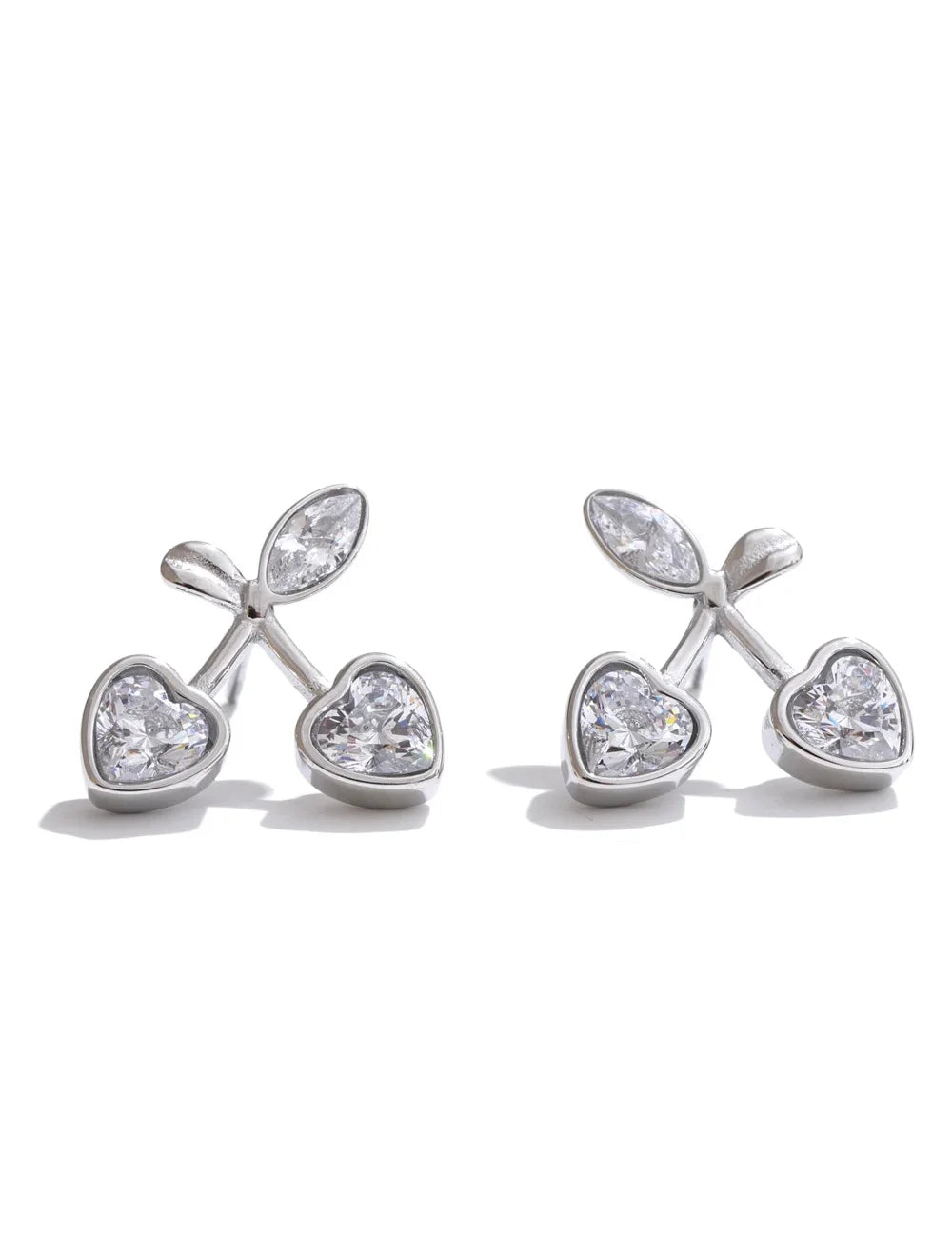 Marais Cherry Heart Stud Earrings
