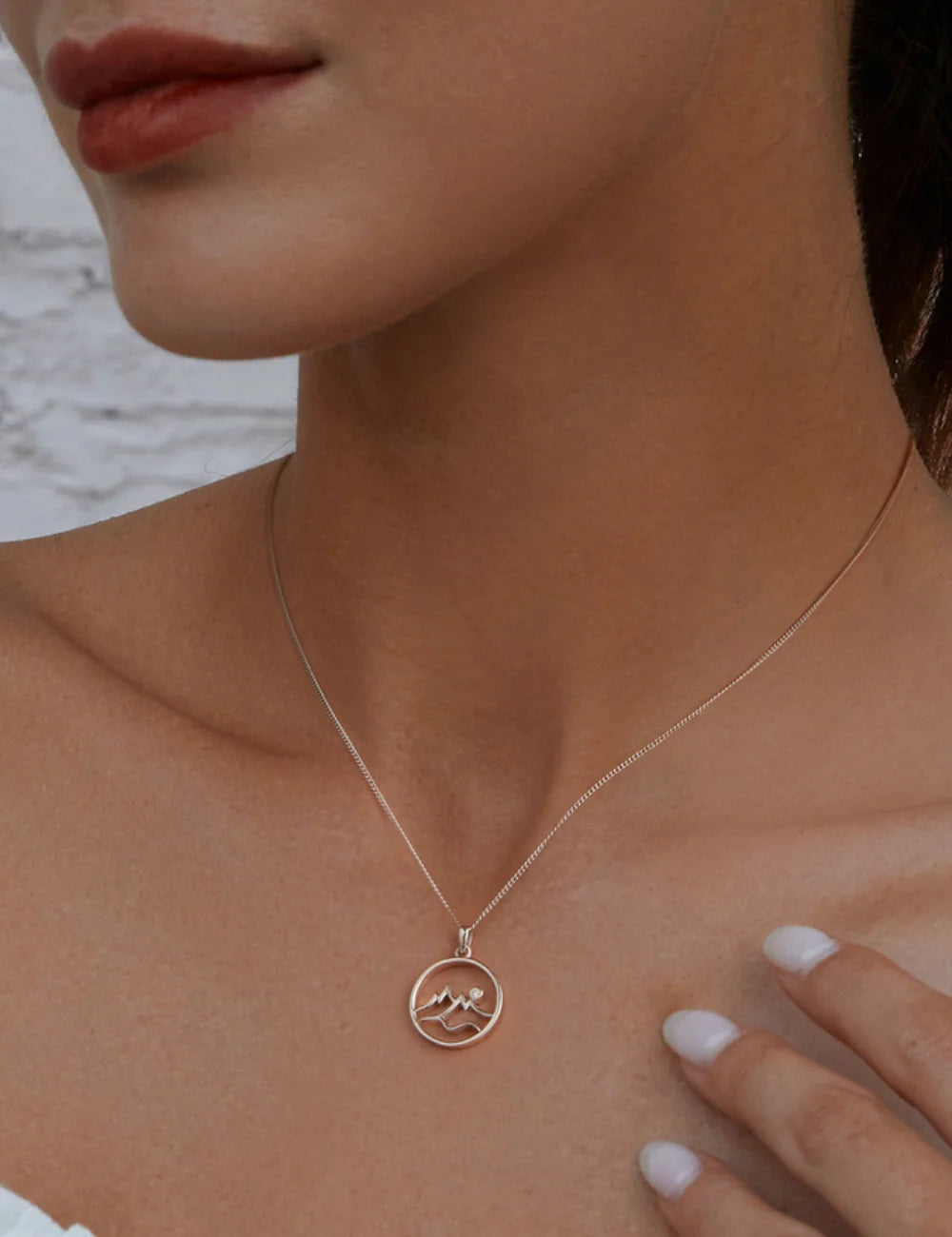 Aurelle Summit Mountain Pendant Necklace