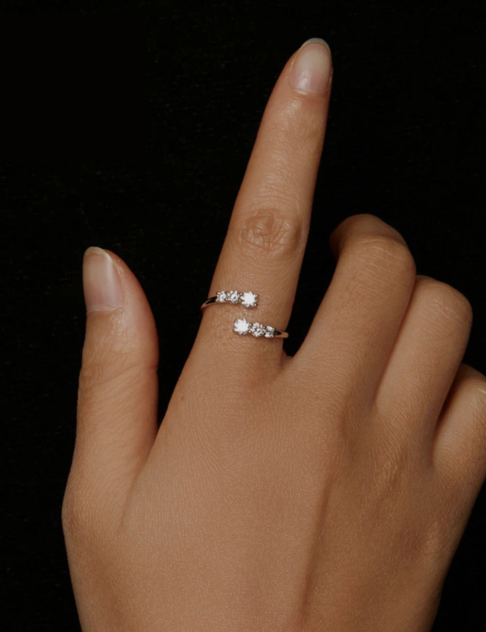 Vienna Moissanite Adjustable Ring