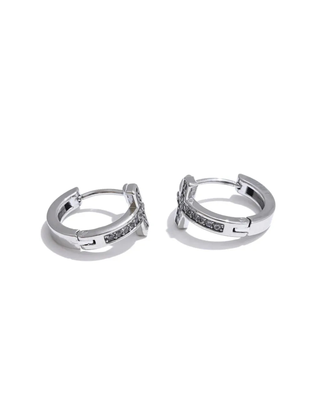 Lumine Cross Hoop Earrings