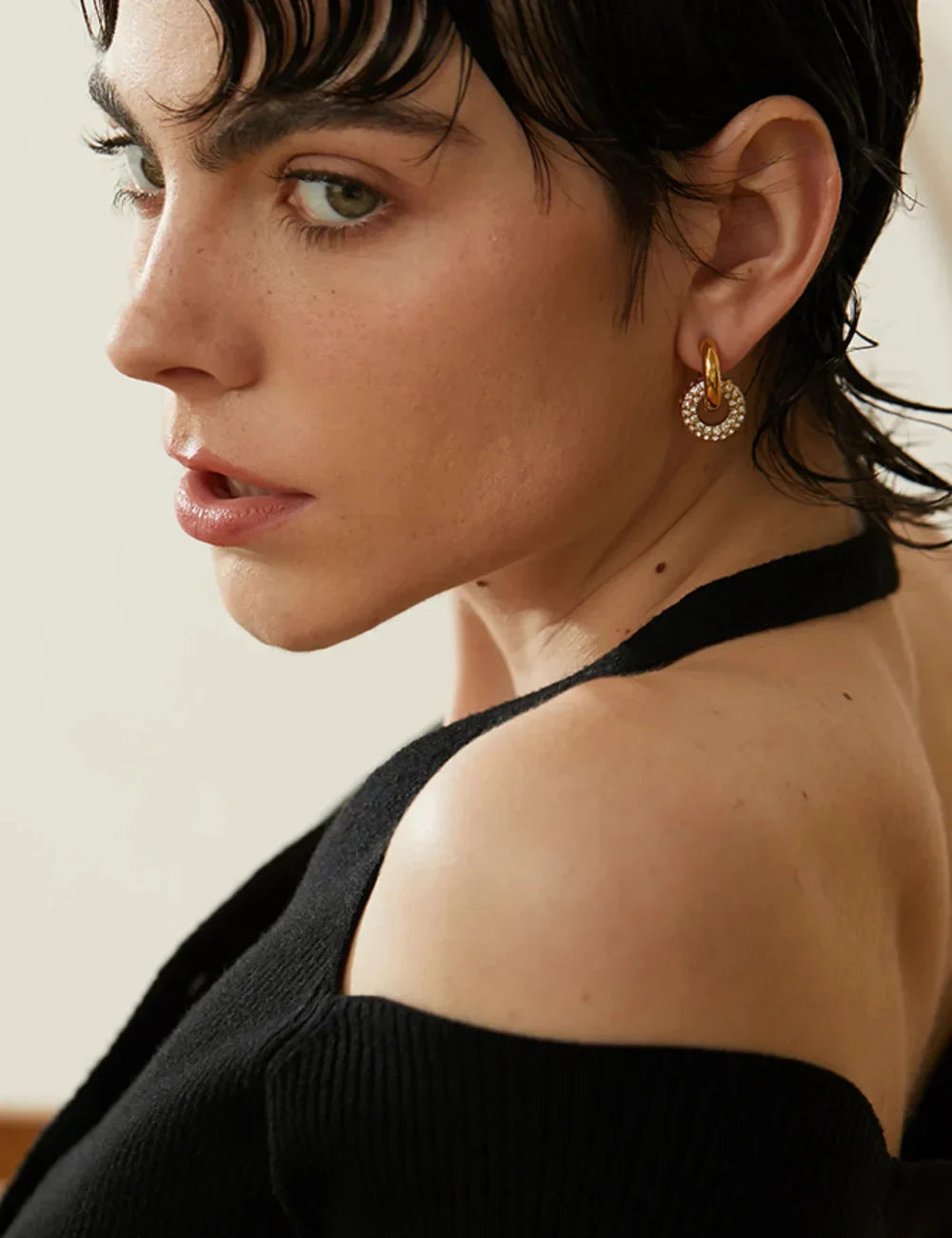 Sparkle Pavé Zirconia Hoop Earrings