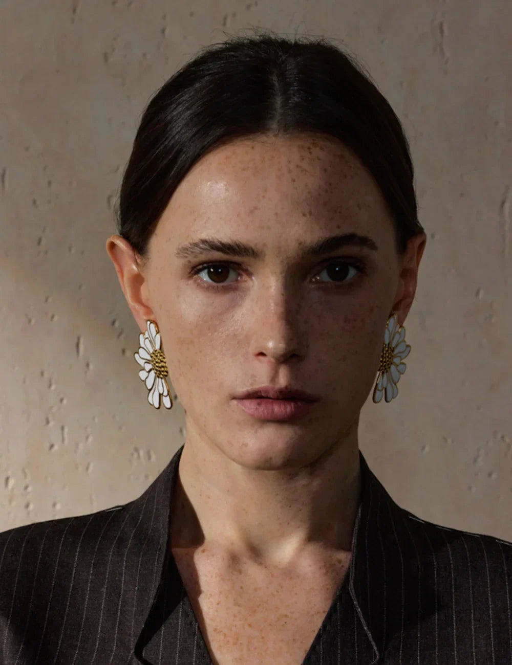 Artisan Enamel Flower Statement Studs