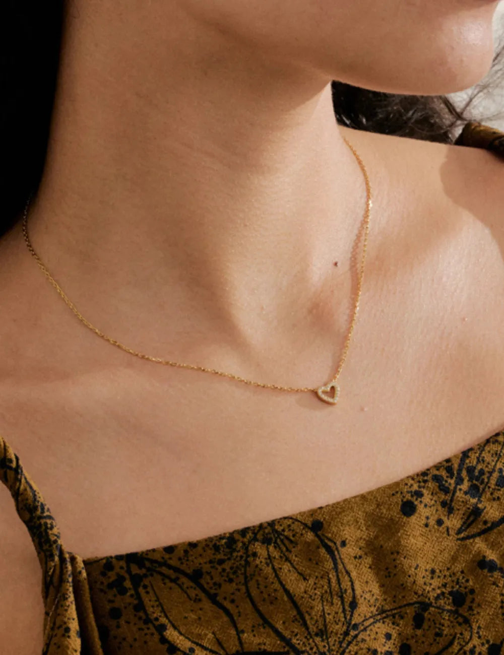 Amour Cubic Zirconia Heart Pendant Necklace