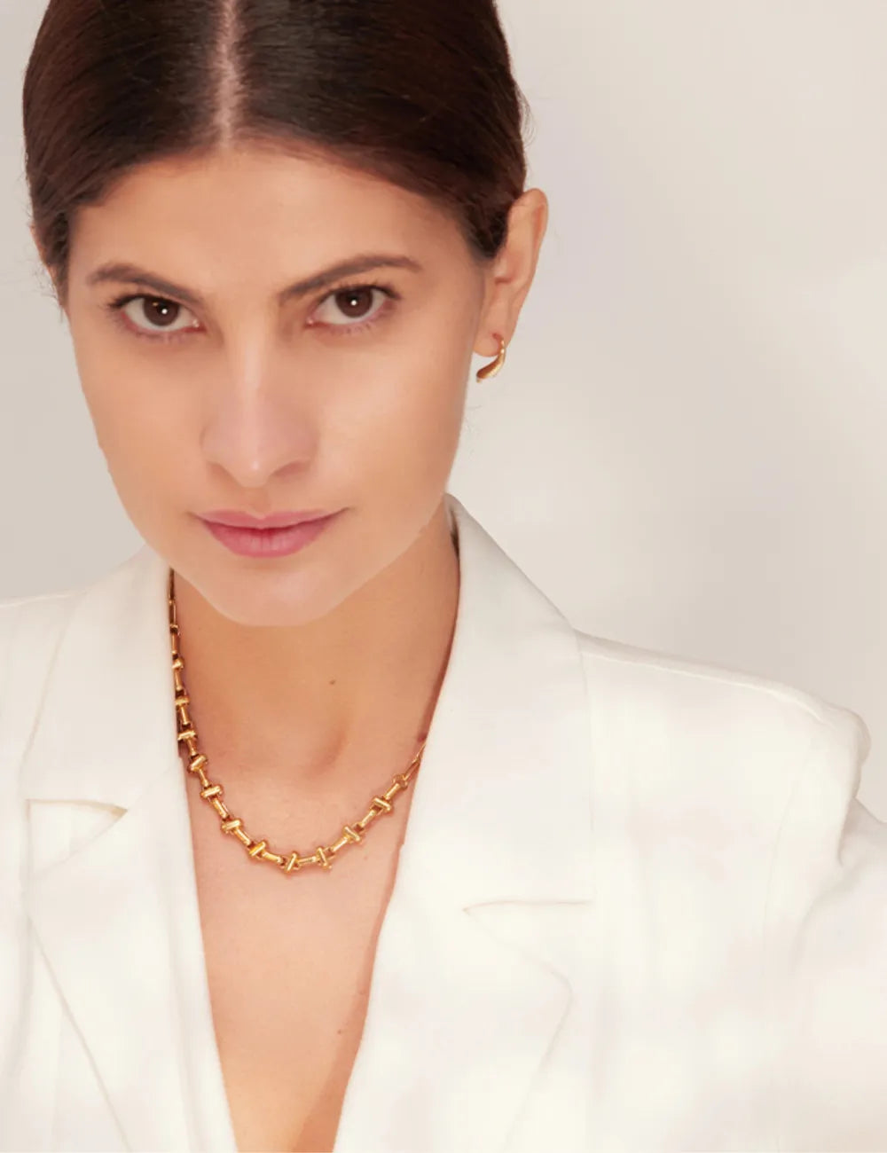 Geometric Link Chain Necklace