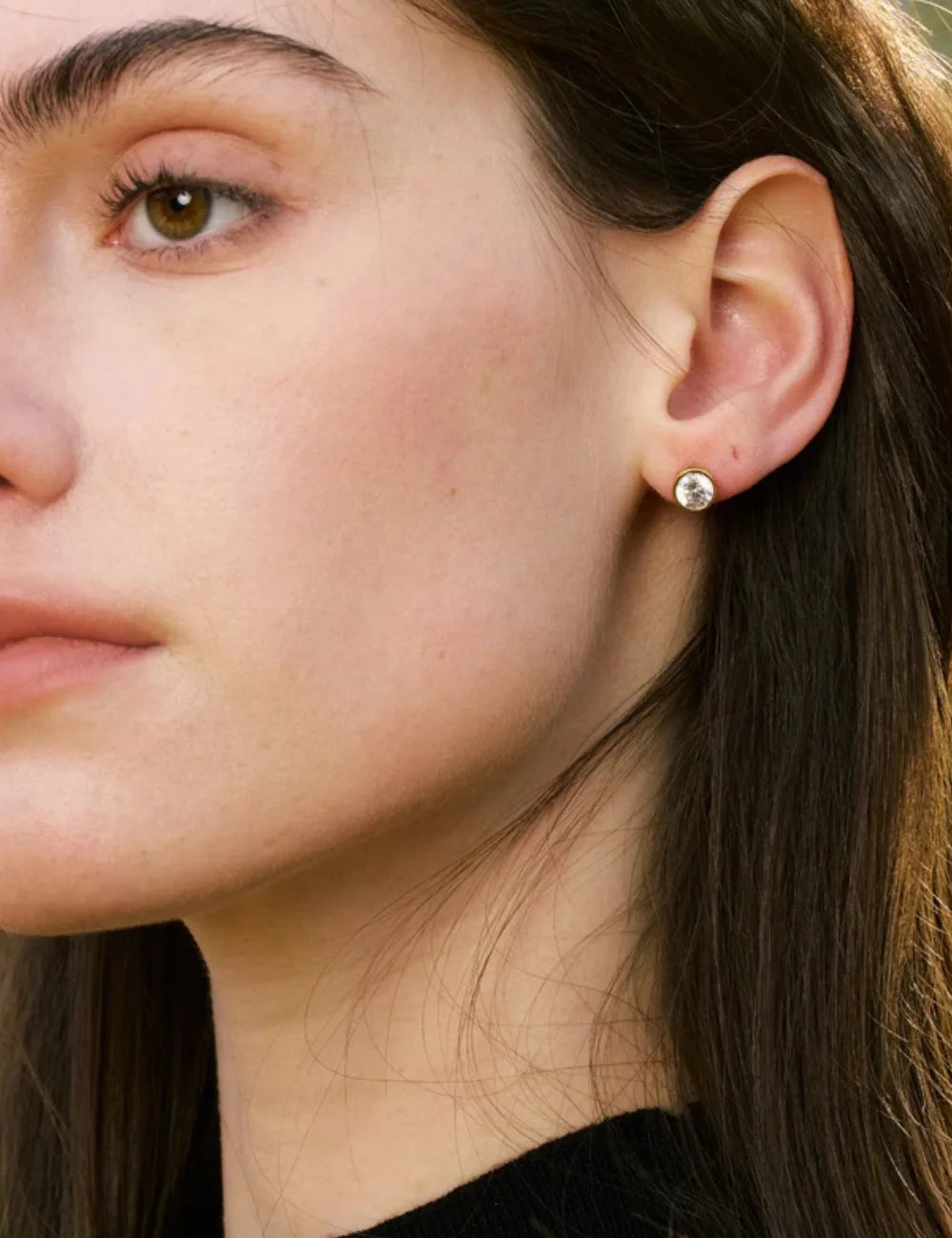 Lumiere Round Sparkle Stud Earrings