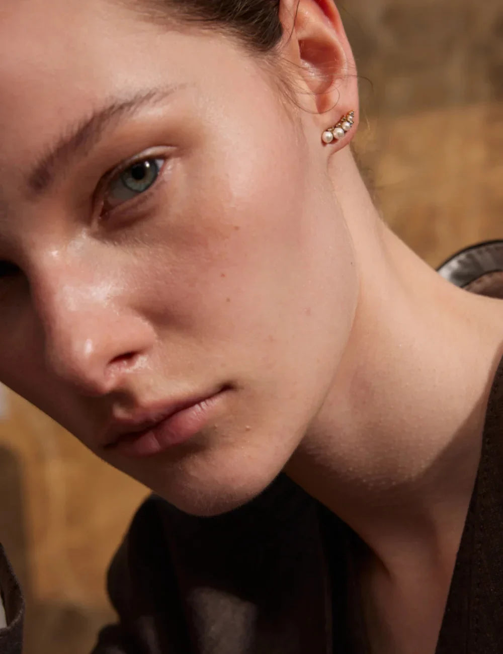 Lumina Pearl Zircon Climbing Studs