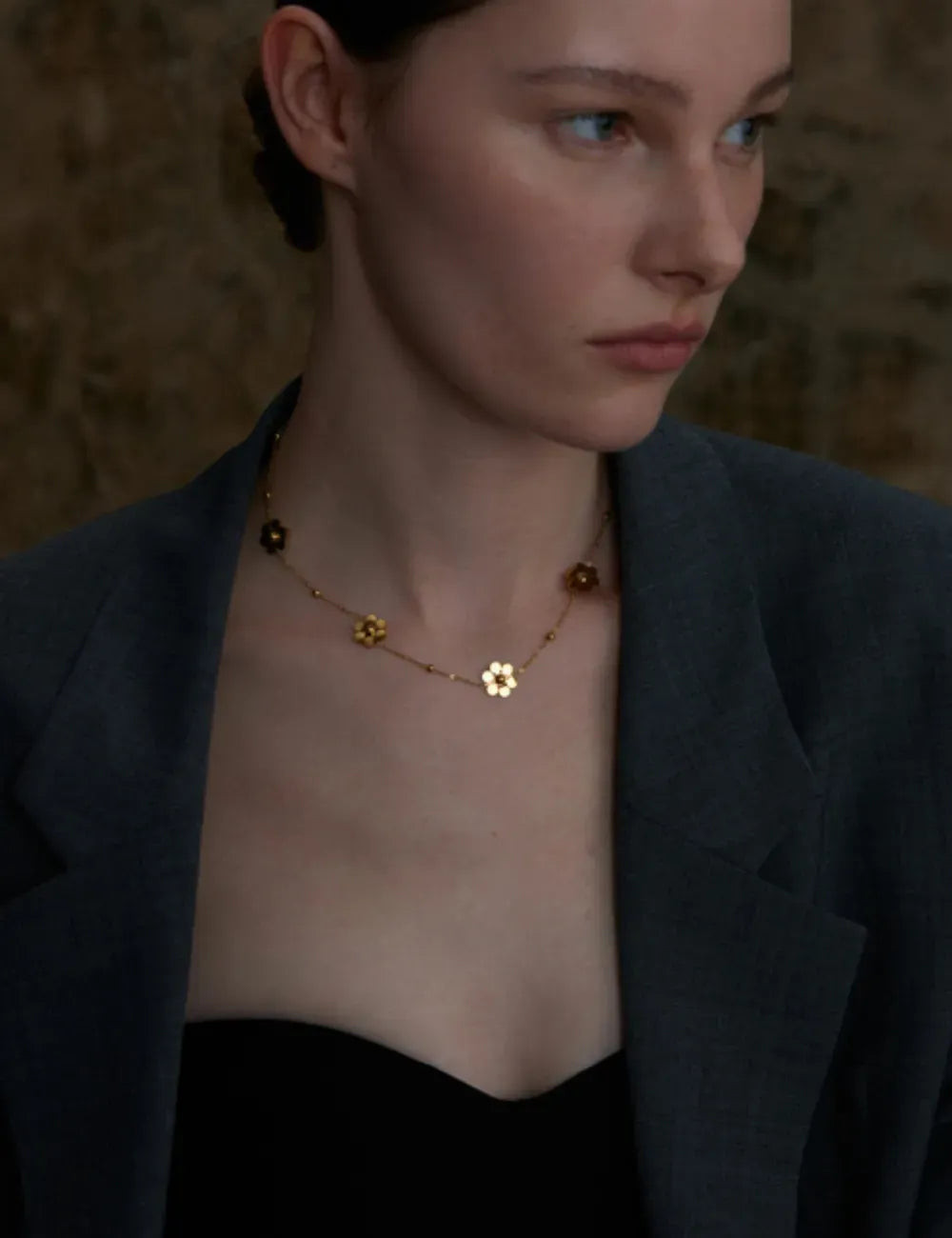 Bloom Gold Floral Chain Necklace