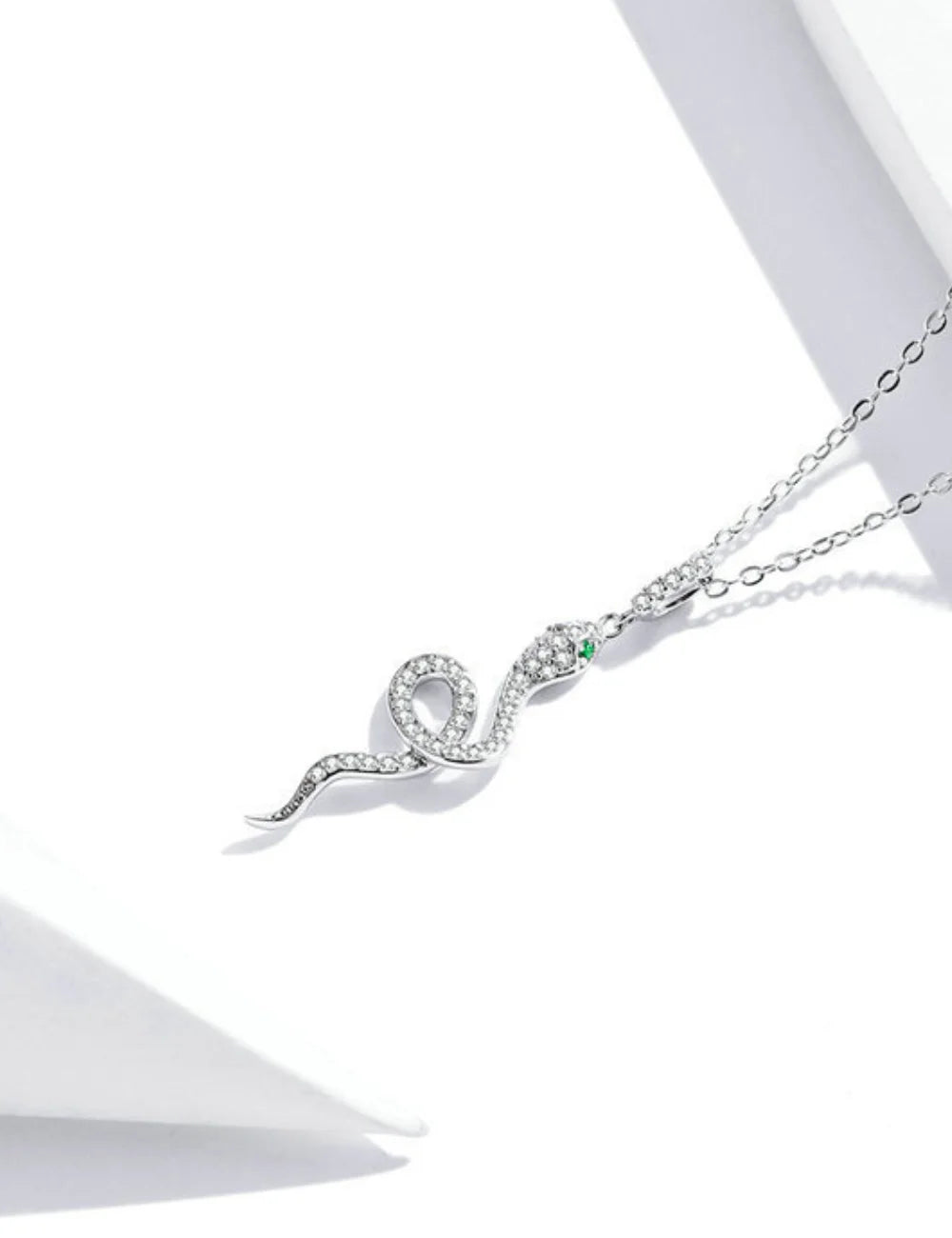 Serpentine Pave Pendant Necklace