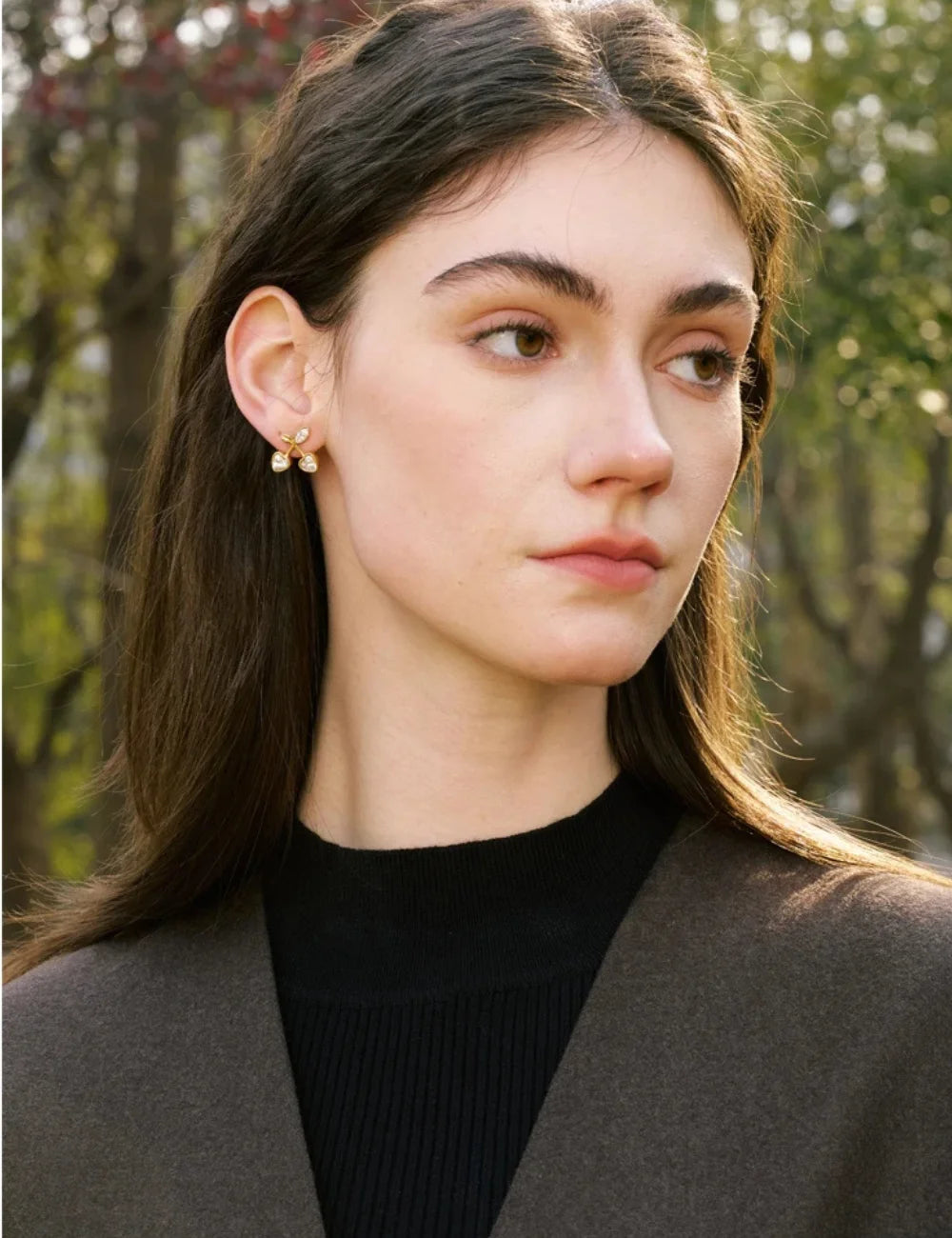 Marais Cherry Heart Stud Earrings