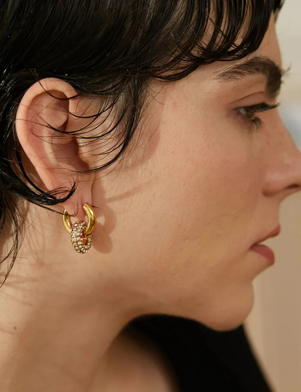 Sparkle Pavé Zirconia Hoop Earrings