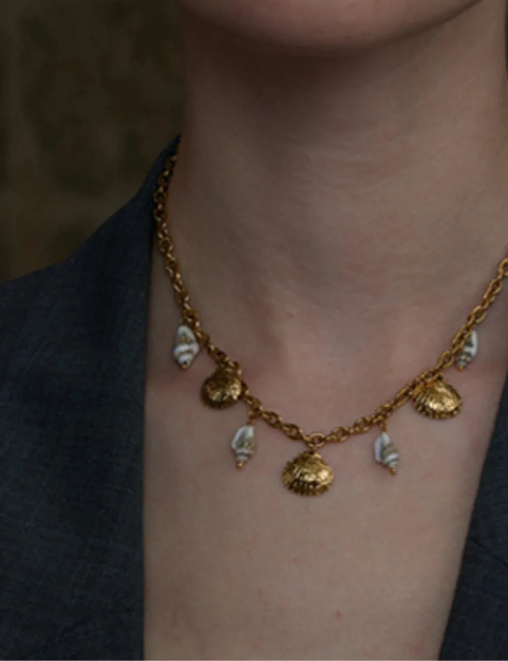 Coastal Shell Charm Necklace