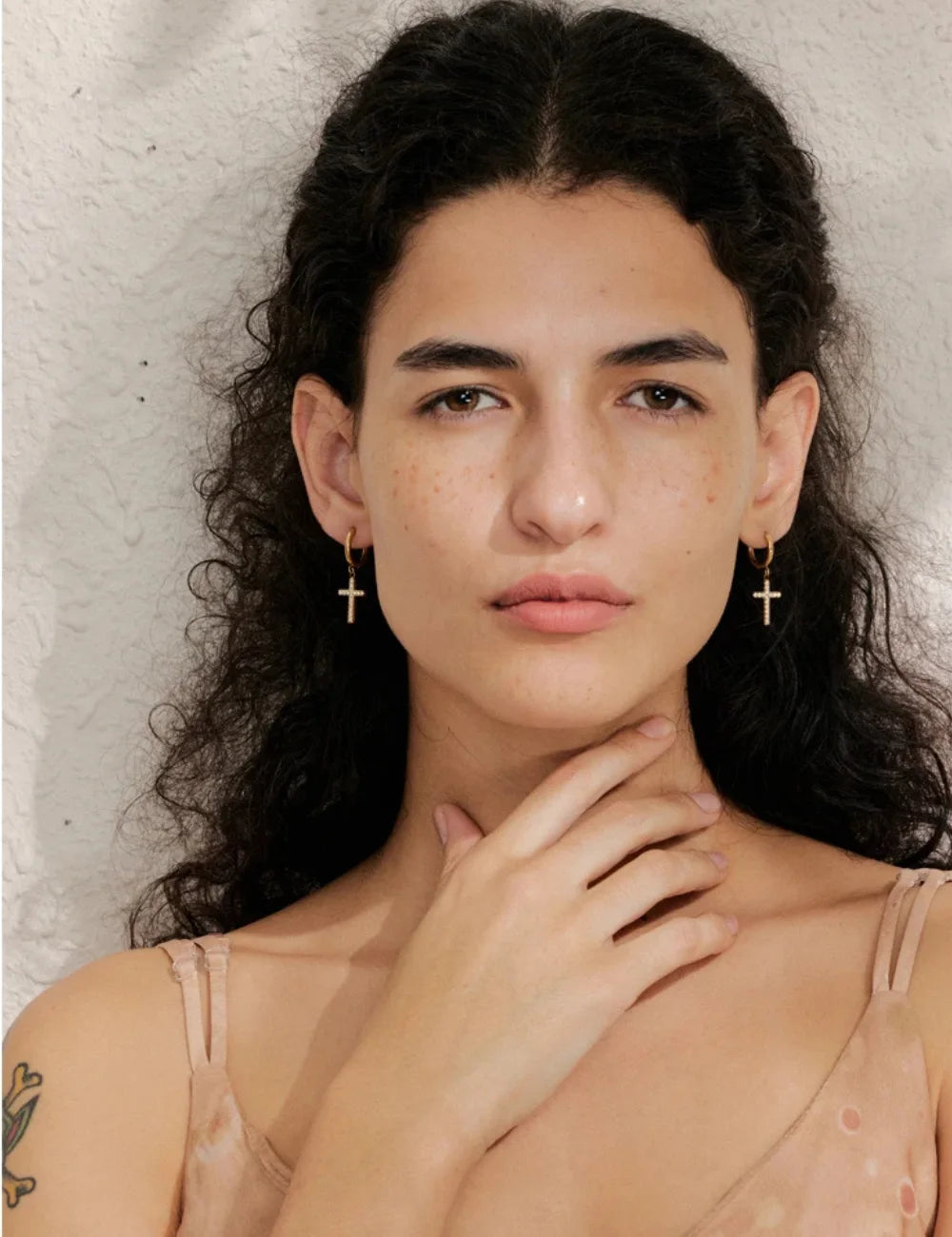 Elysian Cross Drop Earrings