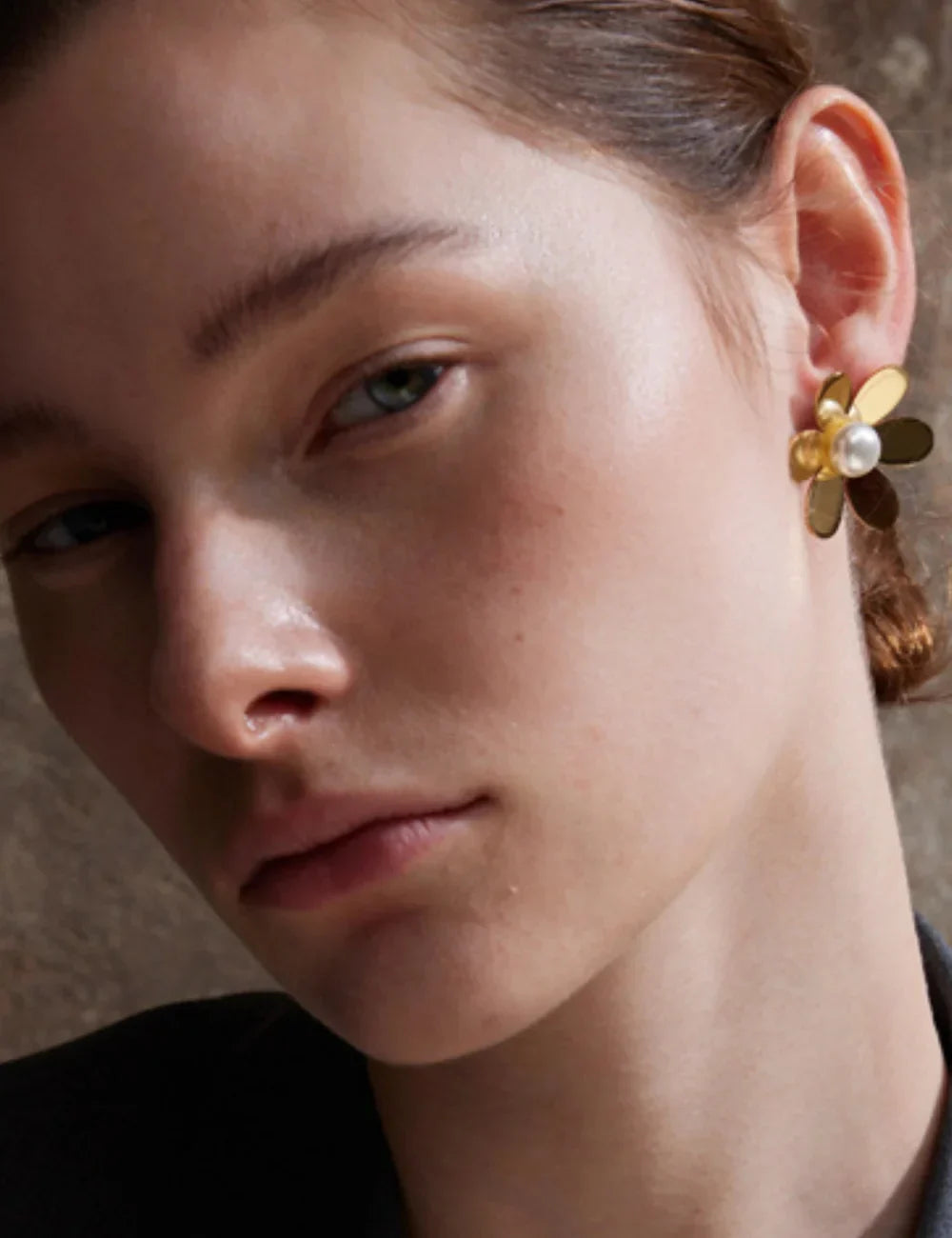 Bloom Pearl Flower Stud Earrings