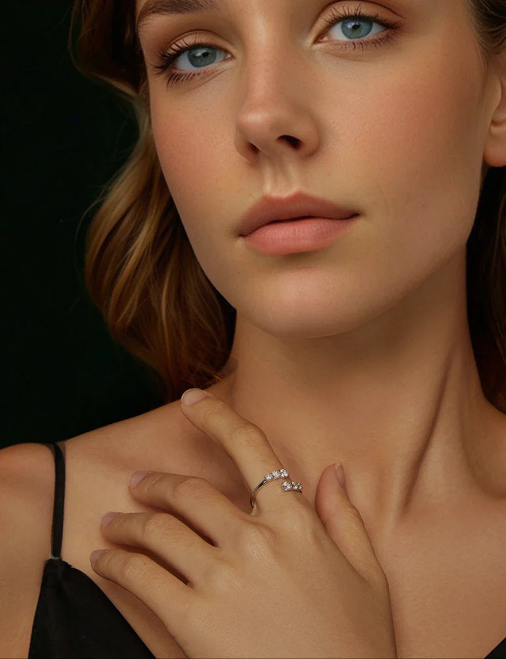 Vienna Moissanite Adjustable Ring