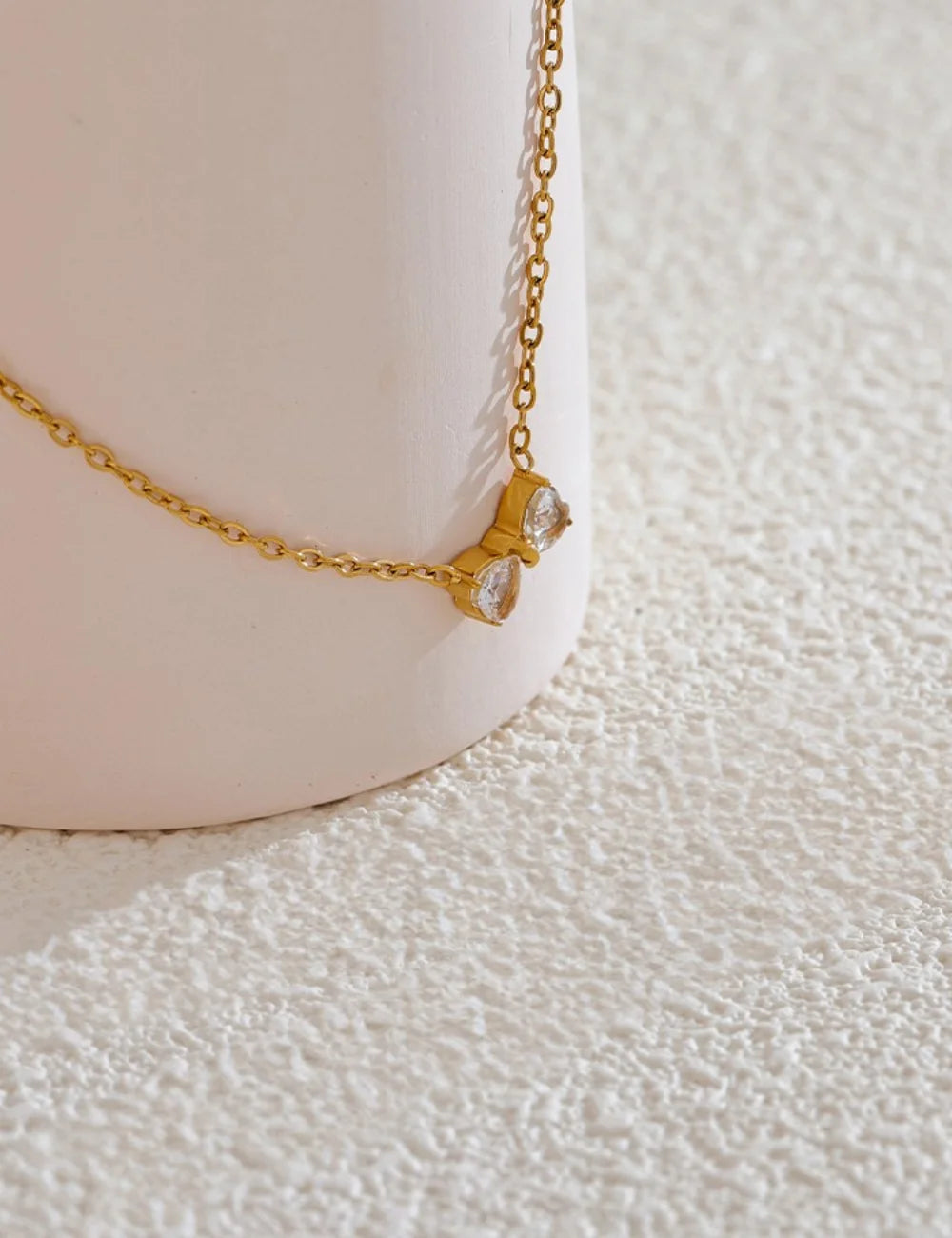 Petite Bowknot Zirconia Pendant Necklace