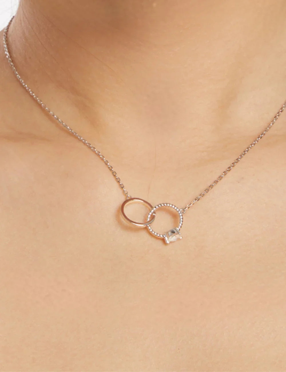 Interlock Ring Pendant Necklace