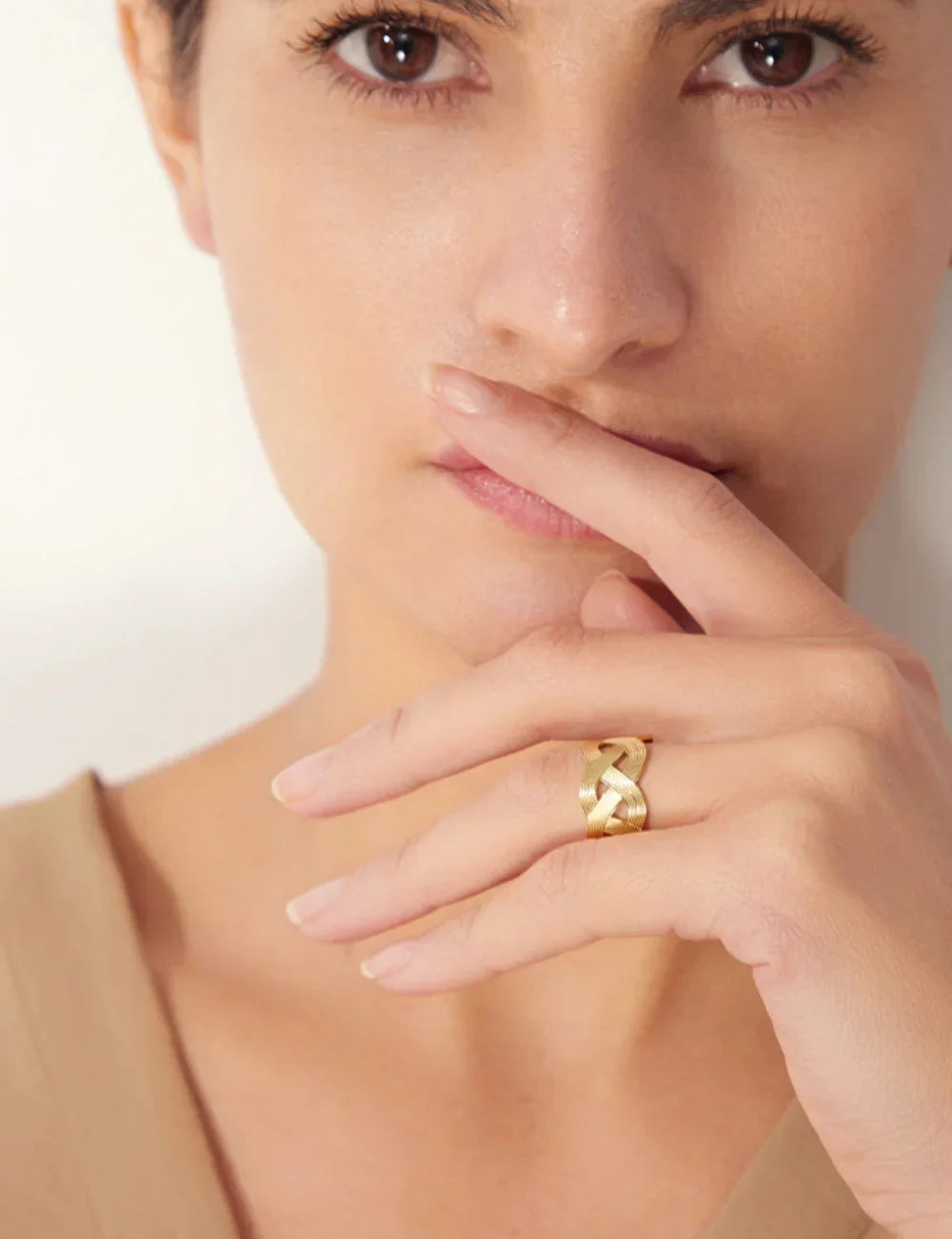 Textured Weave Adjustable Ring